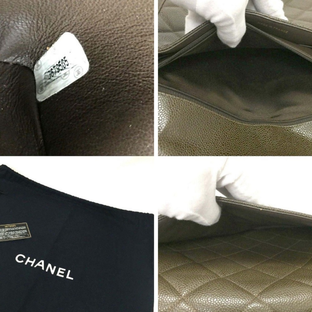100% Auth CHANEL Jumbo 32 Caviar Skin Hand Bag - Picture 8 of 8
